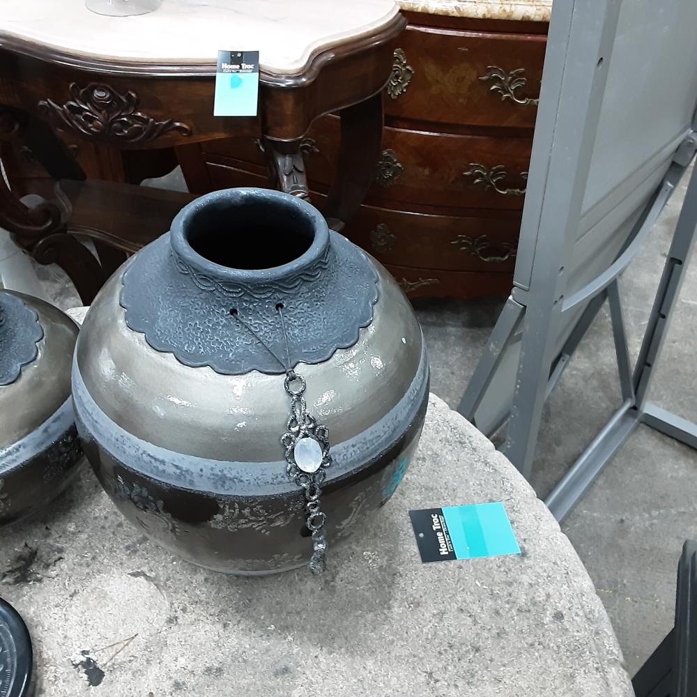 VASE TONS GRIS MM