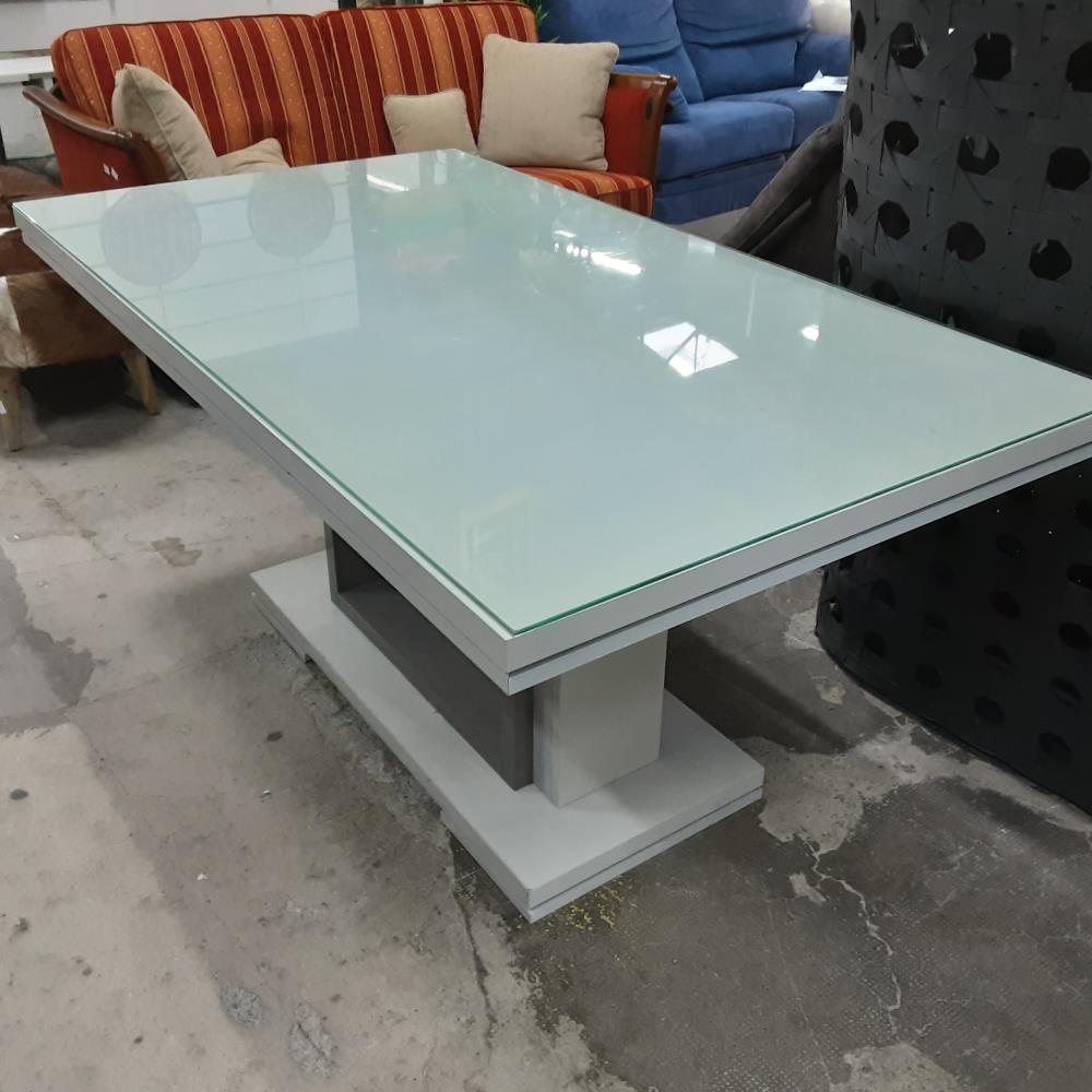 TABLE RECTANGLE GRISE 1 ALLONGE