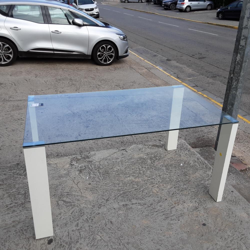 TABLE SAM RECTNAGULAIRE PLATEAU VERRE