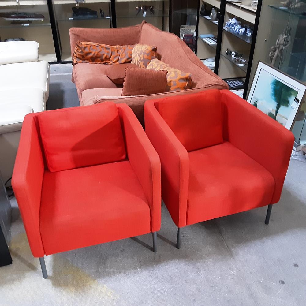 FAUTEUIL TISSU ROUGE