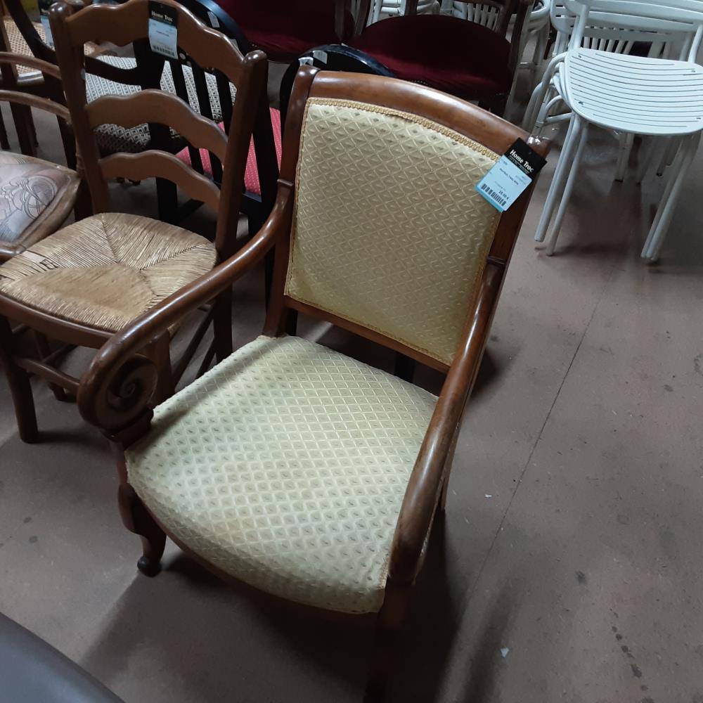 FAUTEUIL TISSU BOIS 