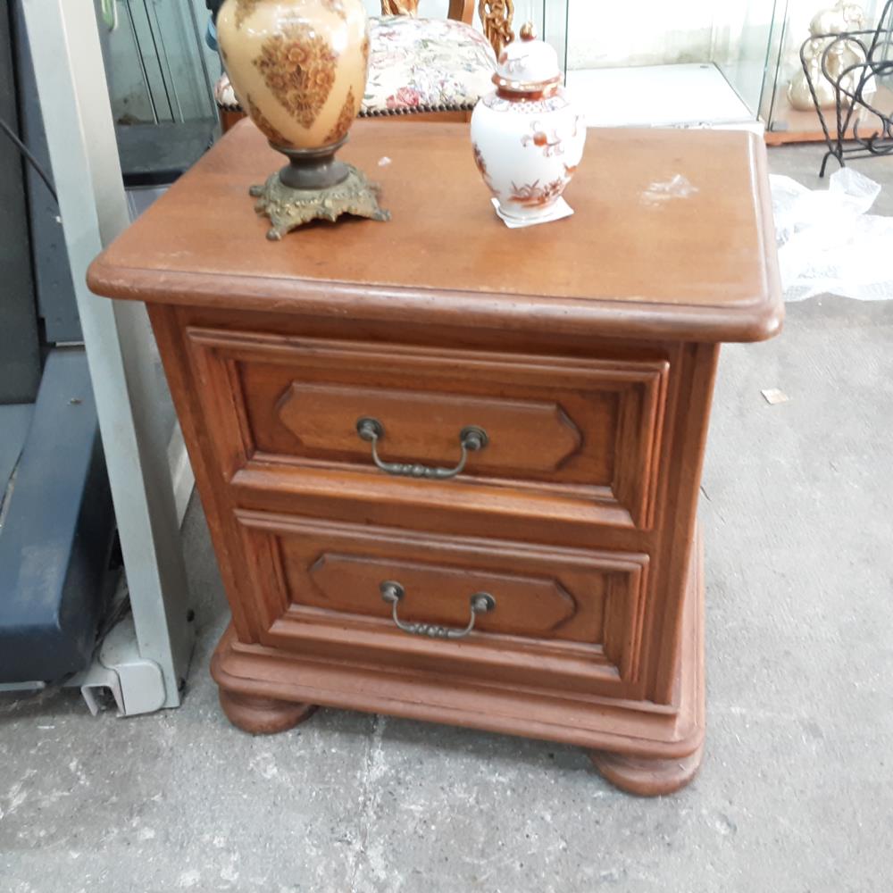 CHEVET 2 TIROIRS BOIS