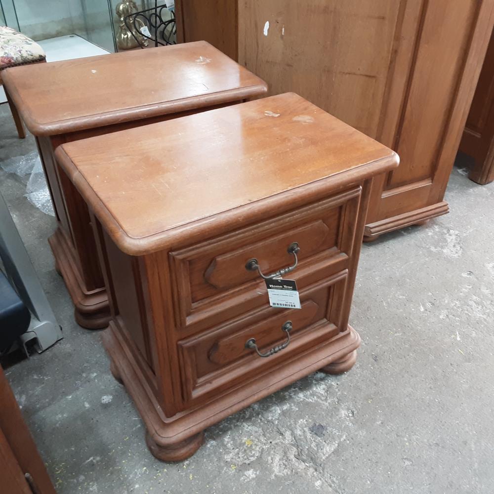 CHEVET 2 TIROIRS BOIS 