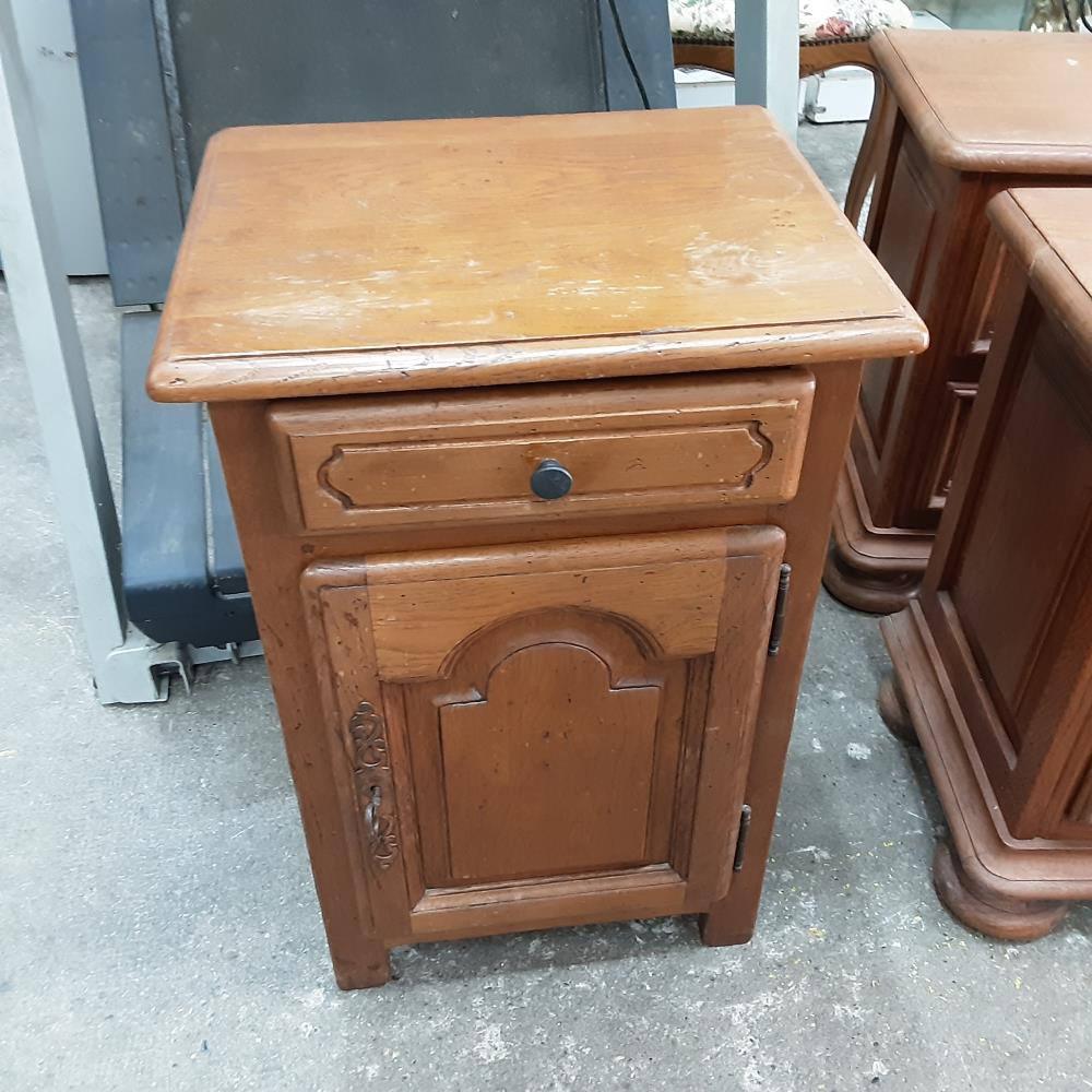 MEUBLE 1 PORTE 1 TIROIR BOIS DE TONGE 