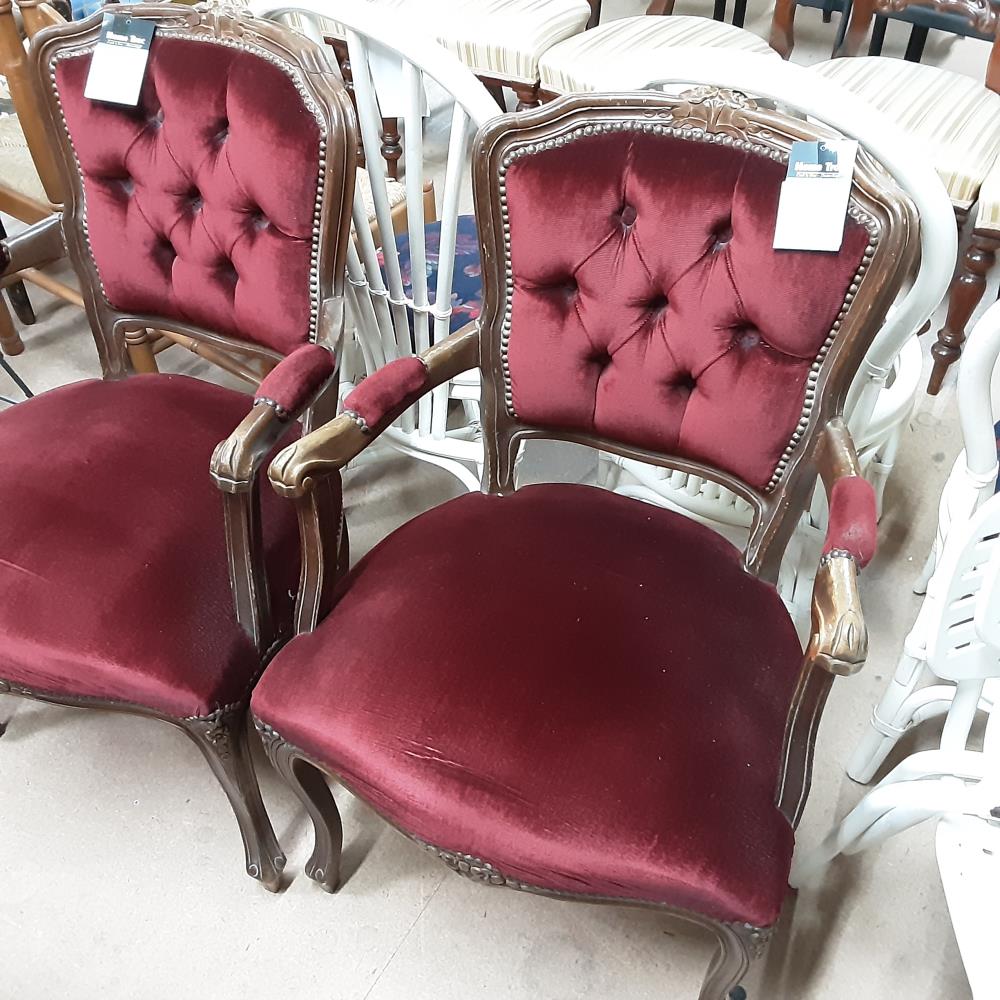 FAUTEUIL TISSU ROUGE 