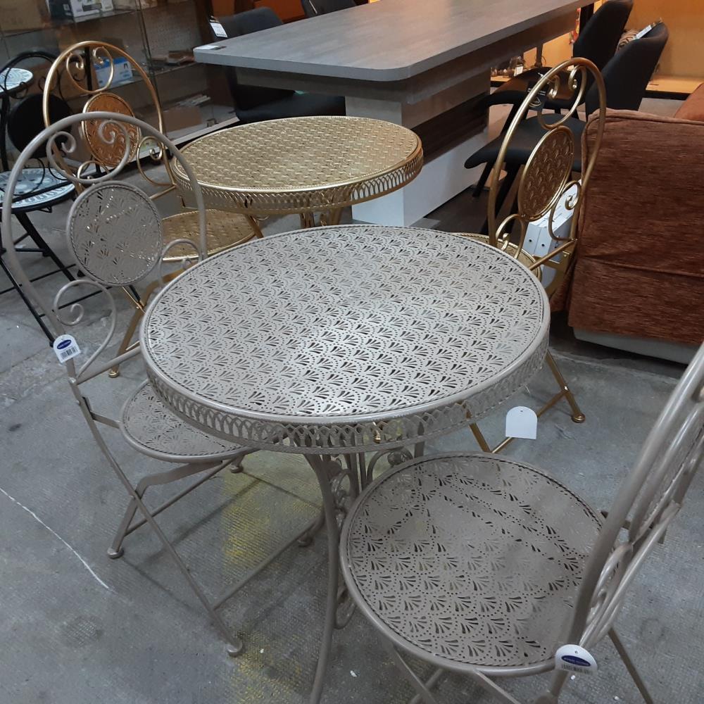 ENSEMBLE TABLE RONDE + 2 CHAISES 