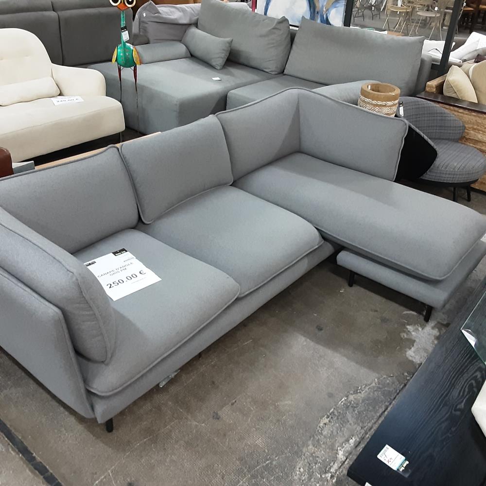 CANAPE D'ANGLE GRIS PM