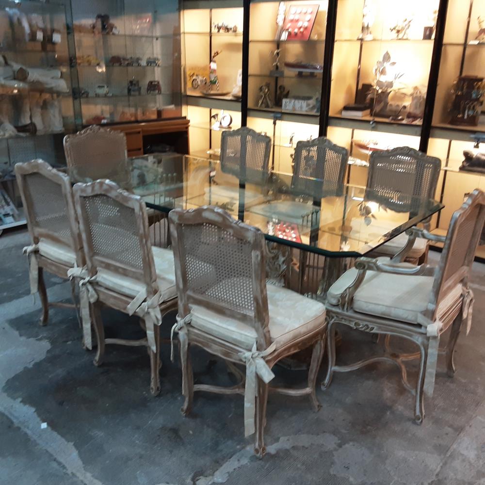 ENSEMBLE TABLE AVEC 6 CHAISES + 2 FAUTEUIL 