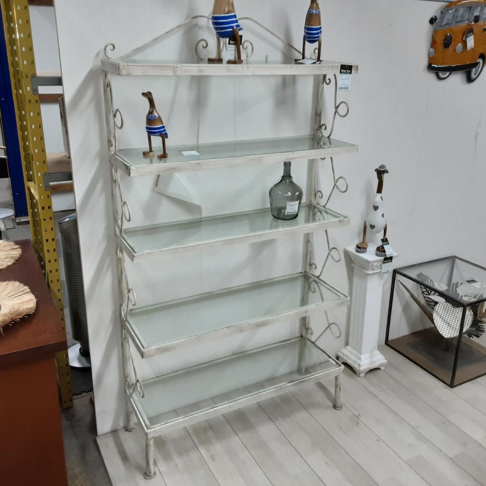ETAGERE GM FER VERRE 