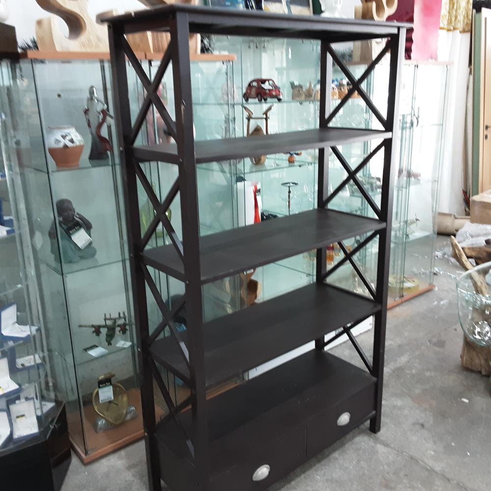 ETAGERE NOIR 2 TIROIRS 