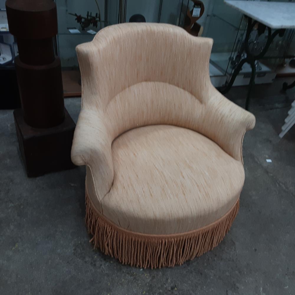 FAUTEUIL TISSU JAUNE 