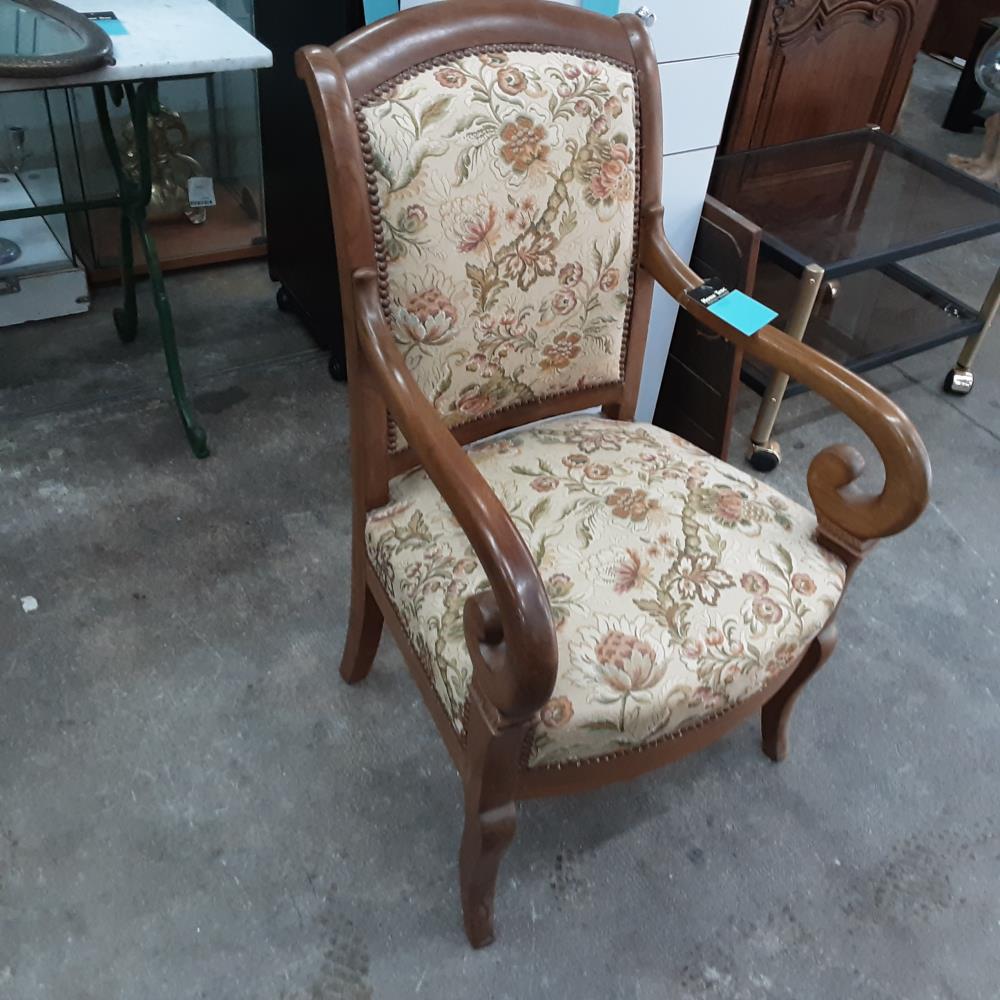 FAUTEUIL TISSU FLEURS