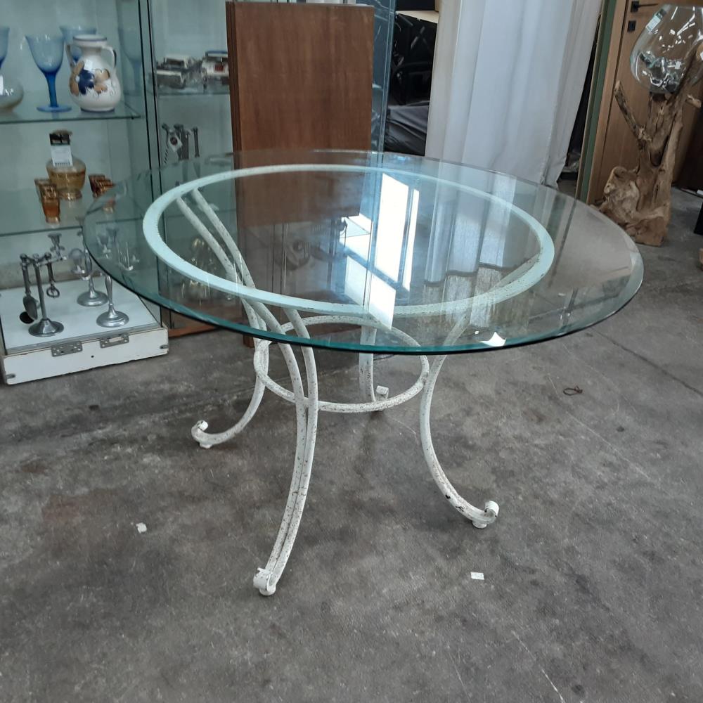 TABLE RONDE VERRE 