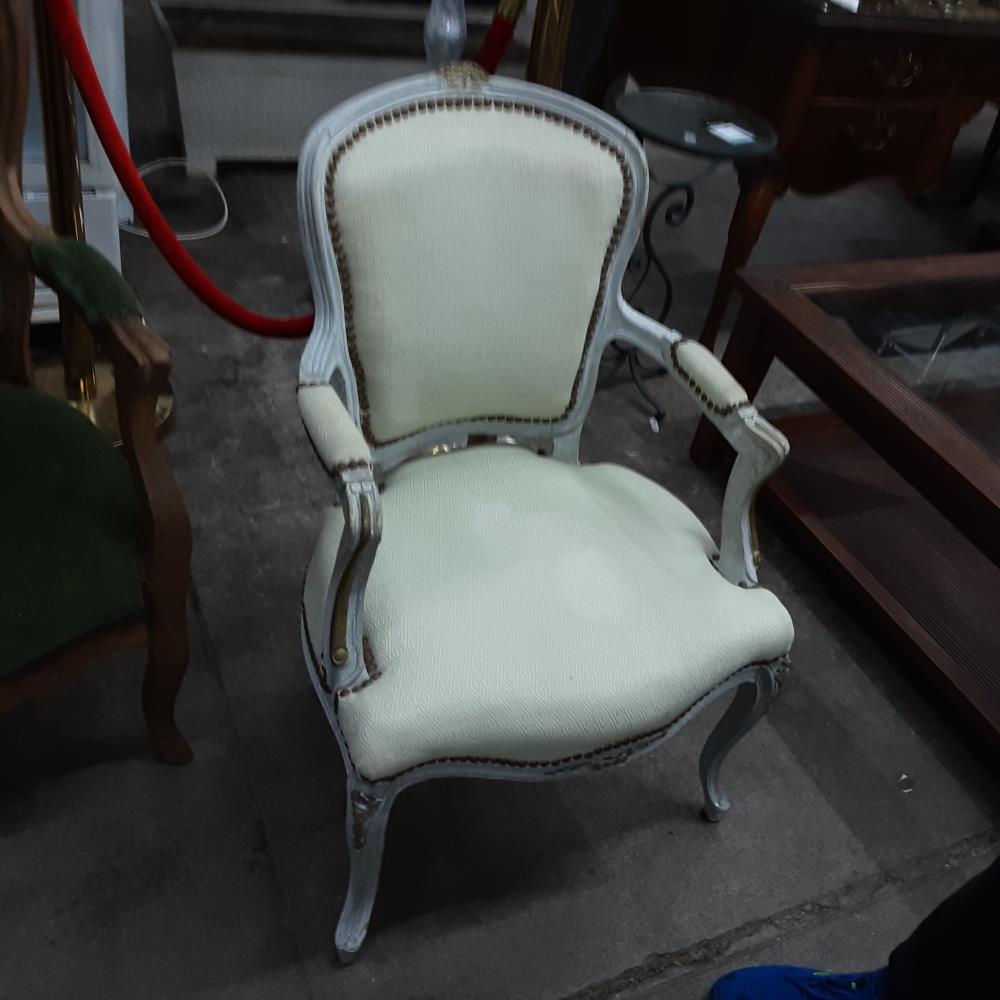 FAUTEUIL ANCIEN BLANC 