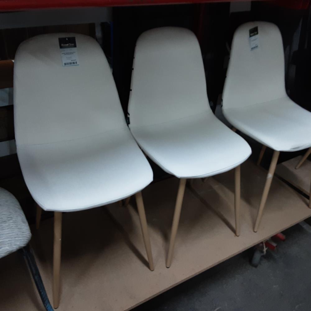 CHAISE POESIE PIEDS METAL IMITATION BOIS M4