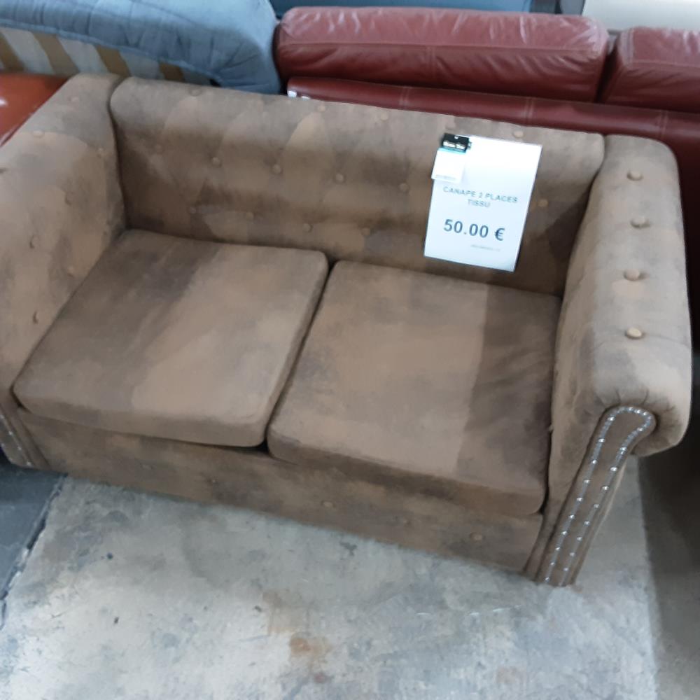 CANAPE 2 PLACES TISSU 