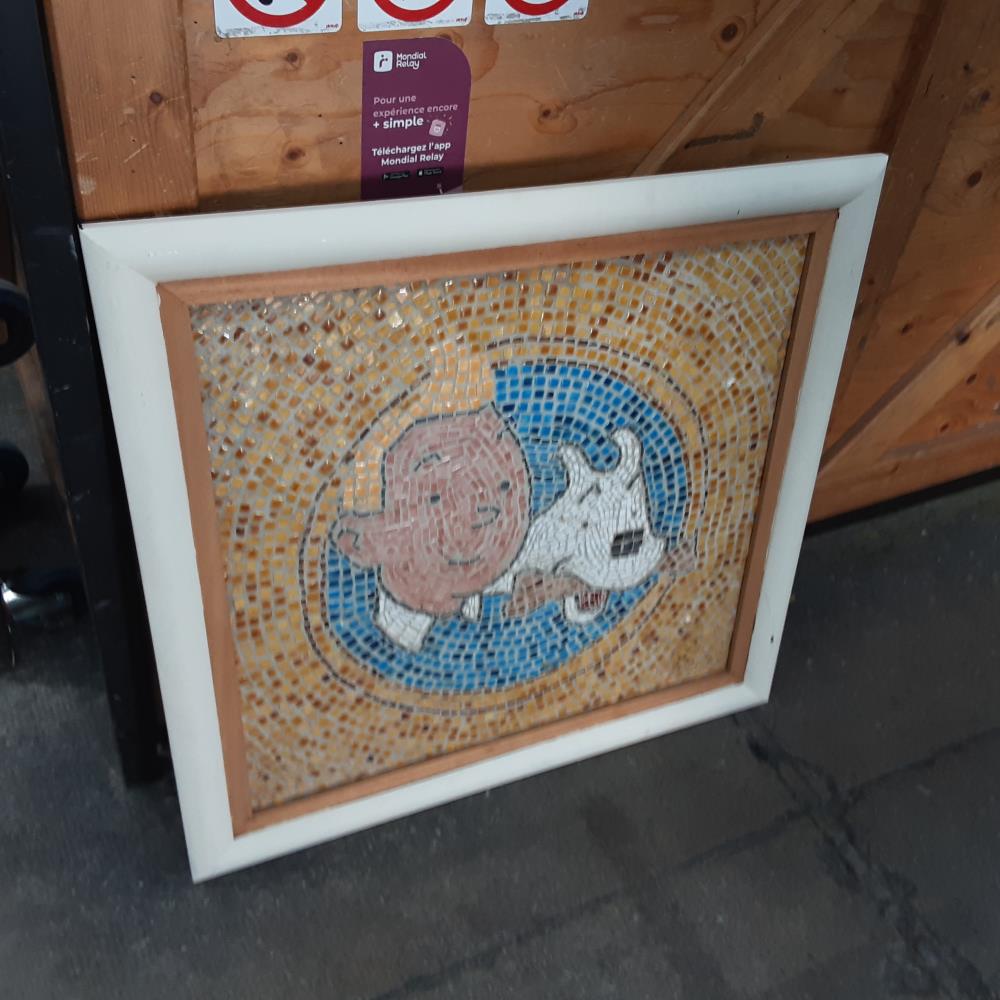CADRE TINTIN MOSAÏQUE 