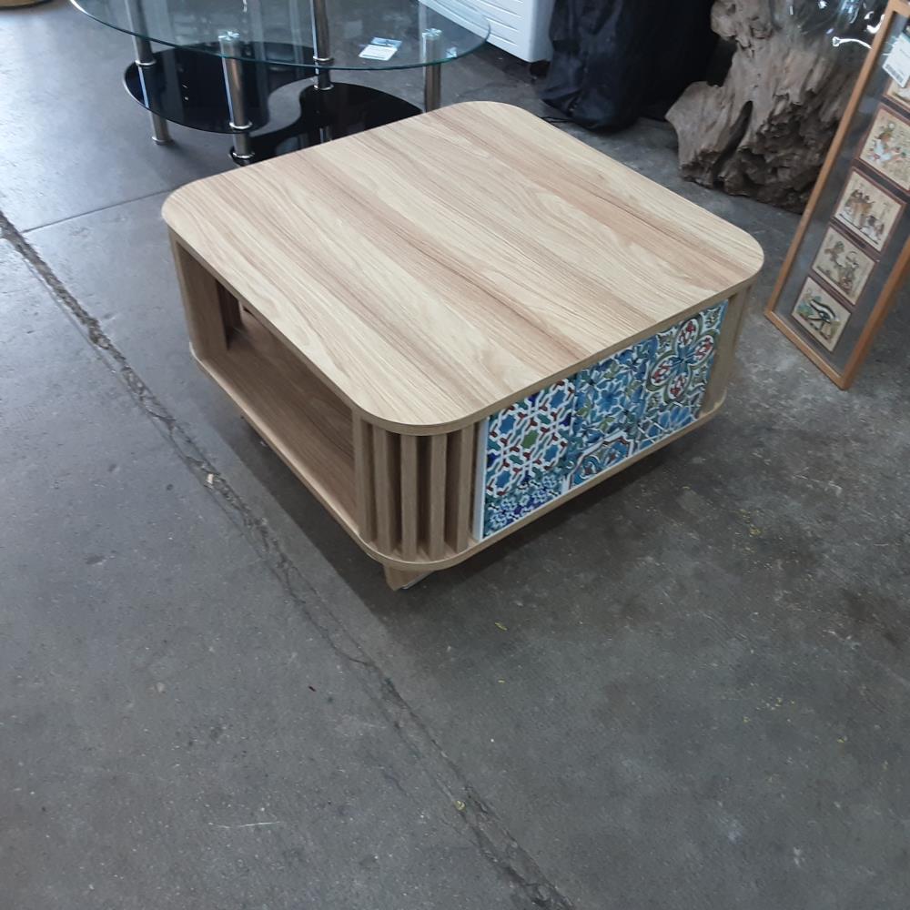 TABLE BASSE BOIS MOSAÏQUE 