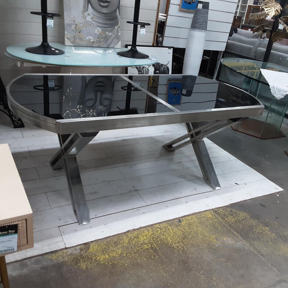 TABLE VERRE OVALE ALL