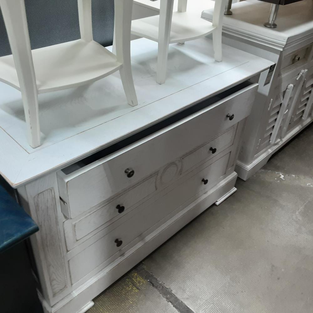 COMMODE 4 TIROIRS BLANCHE 