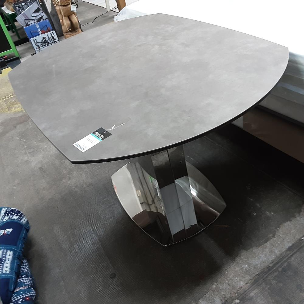 TABLE GRISE PIVOTANTE 2 ALLONGES INTEGREE 