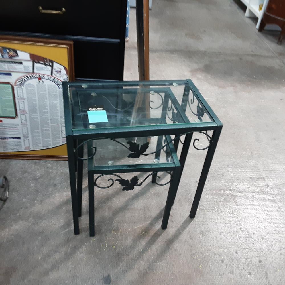 LOT DE 3 TABLE GIGOGNES METAL 