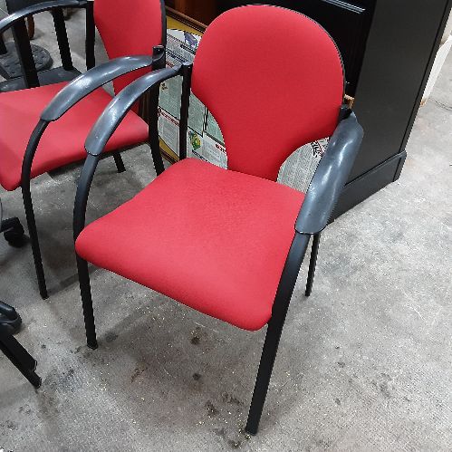 FAUTEUIL BUREAU TISSU ROUGE 