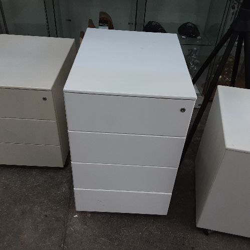 MEUBLE BUREAU 4T METAL BLANC 