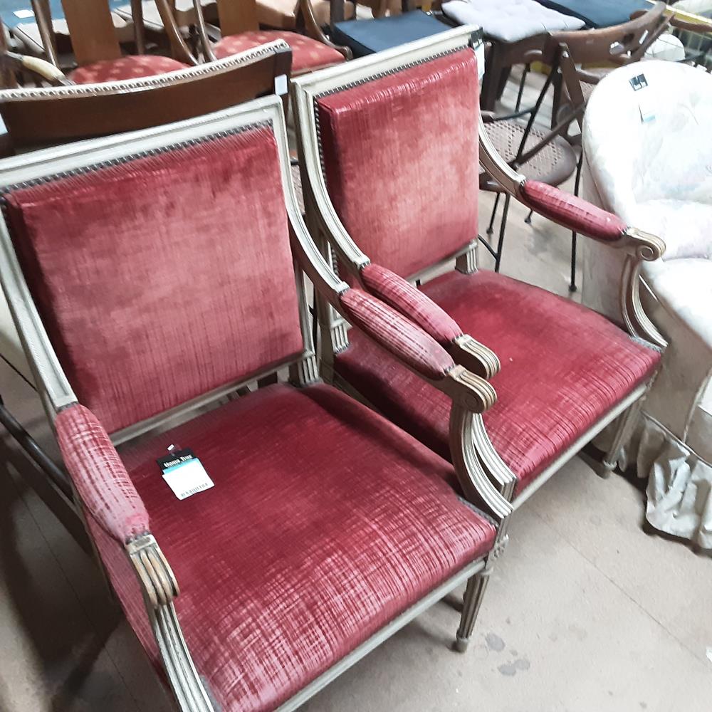 FAUTEUIL TISSU ROUGE 
