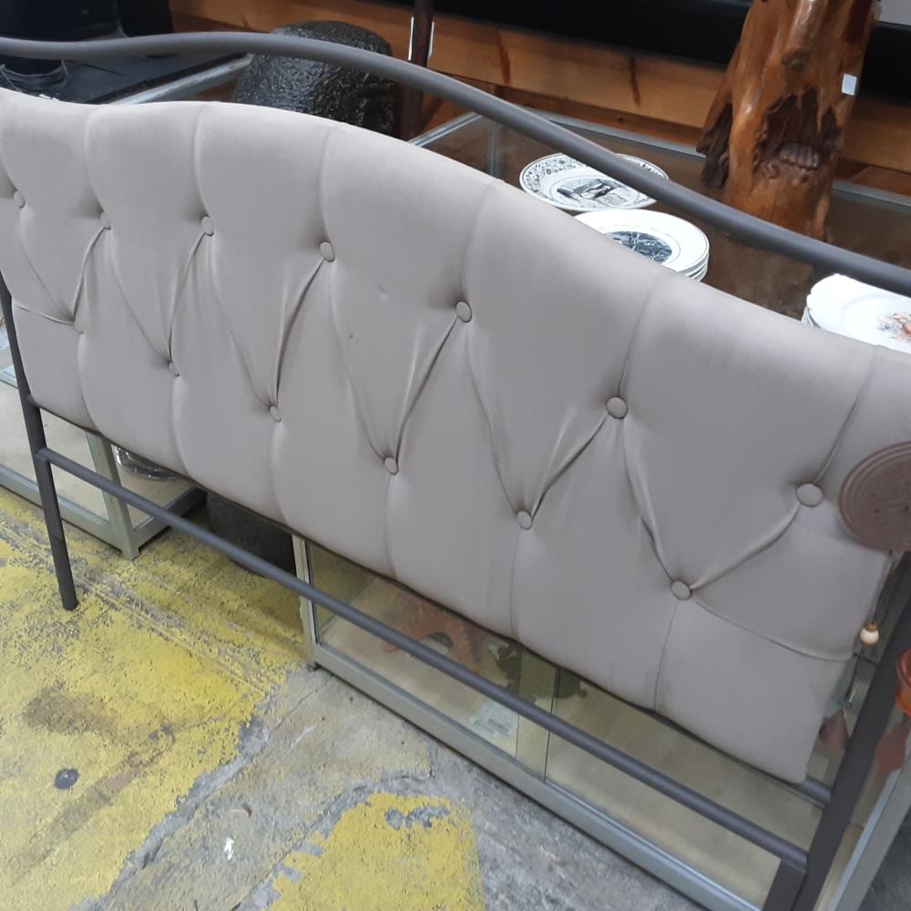 TETE DE LIT FER GRIS 140 CM