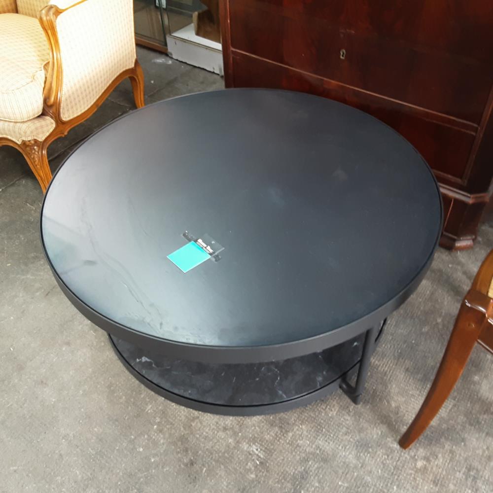 TABLE BASSE NOIR RONDE 