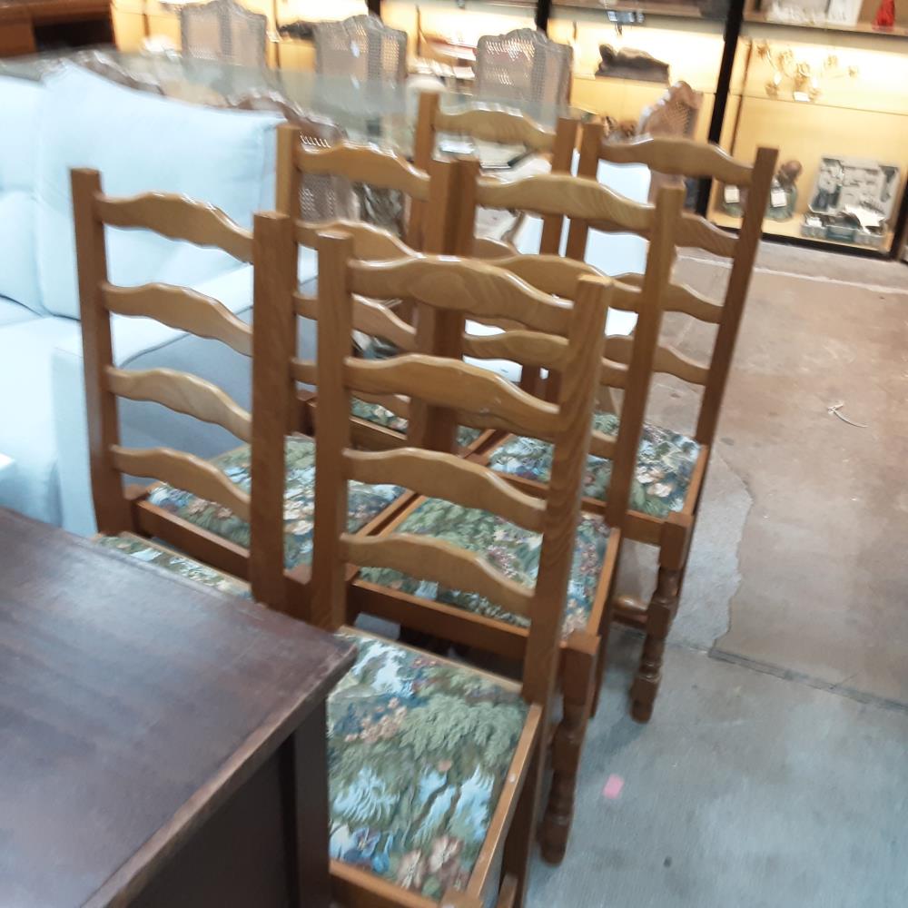 CHAISE BOIS TISSU FLEURS 