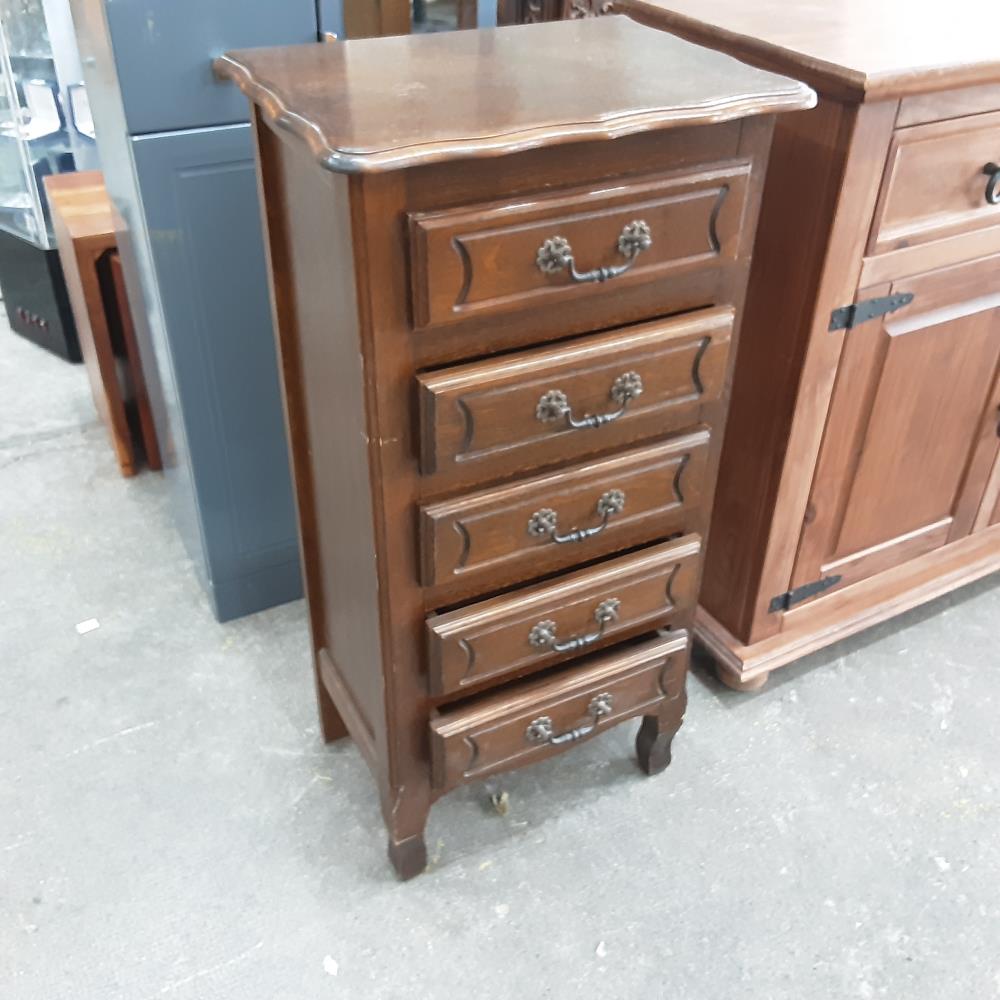 MEUBLE 5 TIROIRS BOIS 