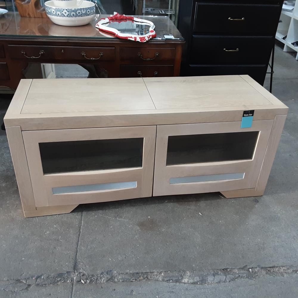 MEUBLE TV 2 PORTES BEIGE
