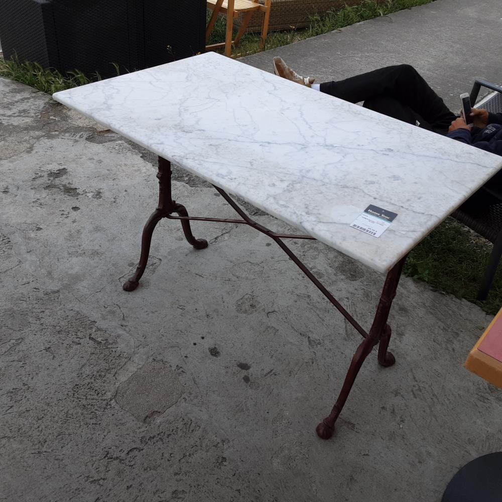 TABHLE BISTROT MARBRE BLANC