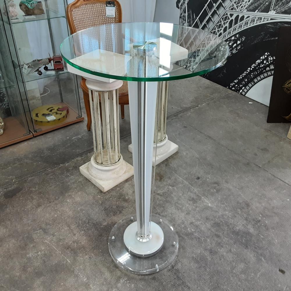 GUERIDON PLEXI VERRE 