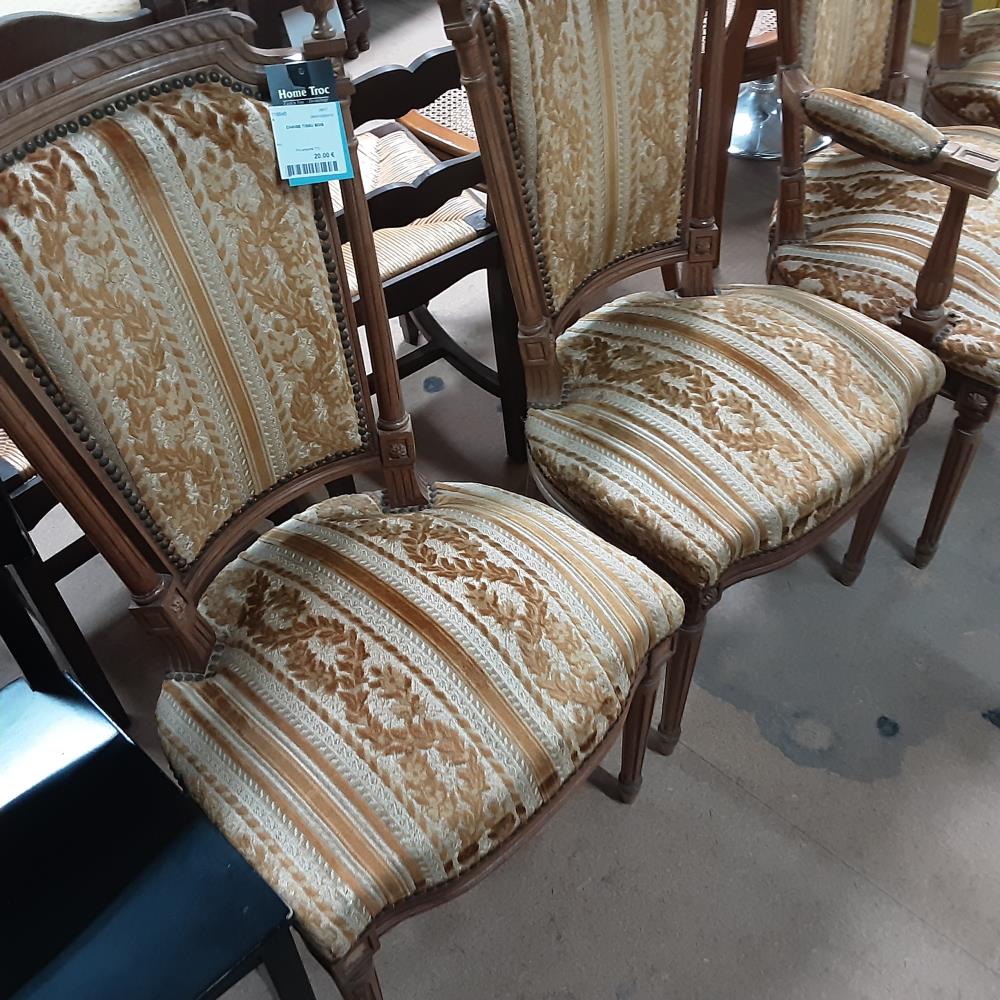 CHAISE TISSU BOIS 