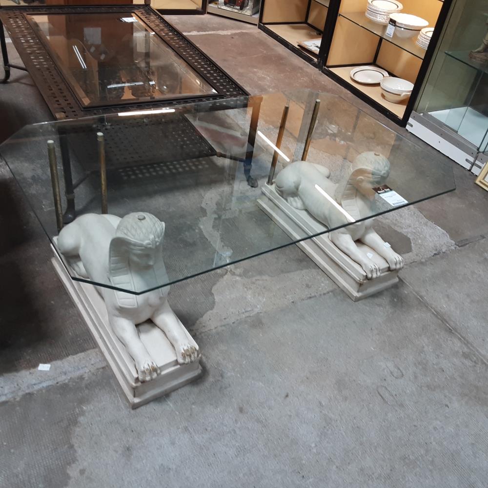 TABLE BASSE GM DESSUS VERRE 