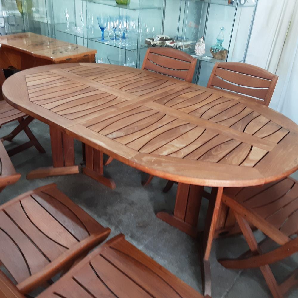 TABLE DE JARDIN 1ALL BOIS EXOTIQUE 