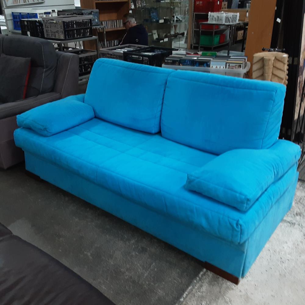 CANAPÉ TISSU BLEU LIT