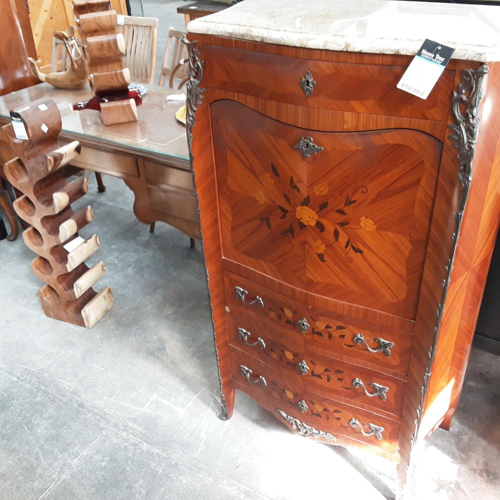 SECRETAIRE VERTICAL BOIS DE ROSES
