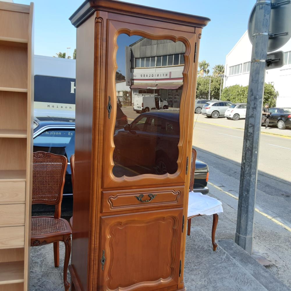 VITRINE MERISIER 2P1T 