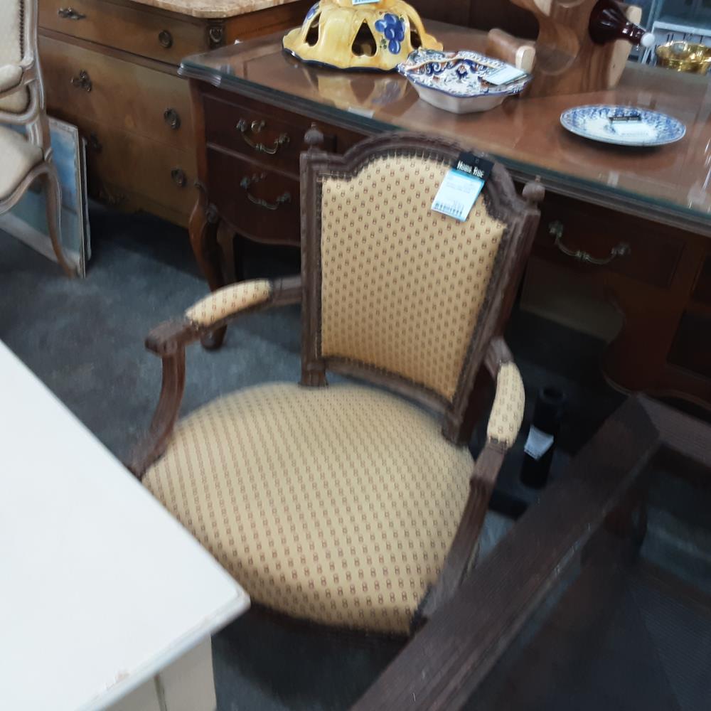 FAUTEUIL TISSU JAUNE 