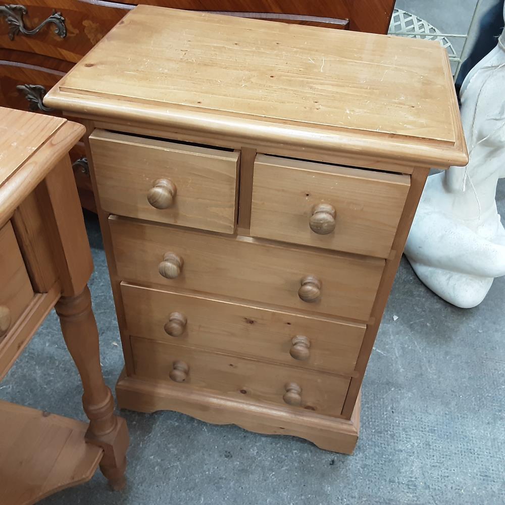 MEUBLE PIN 5 TIROIRS 