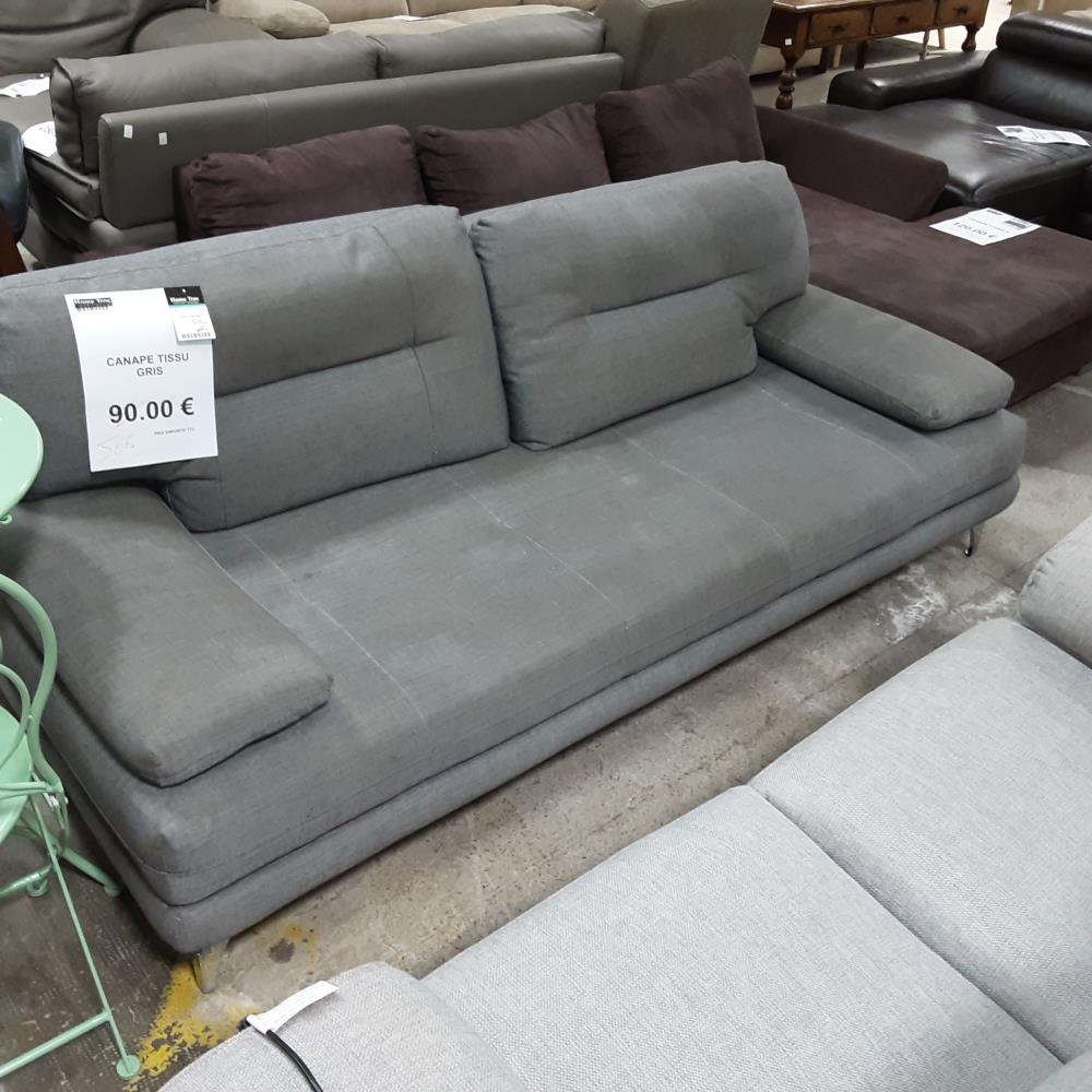 CANAPE TISSU GRIS 