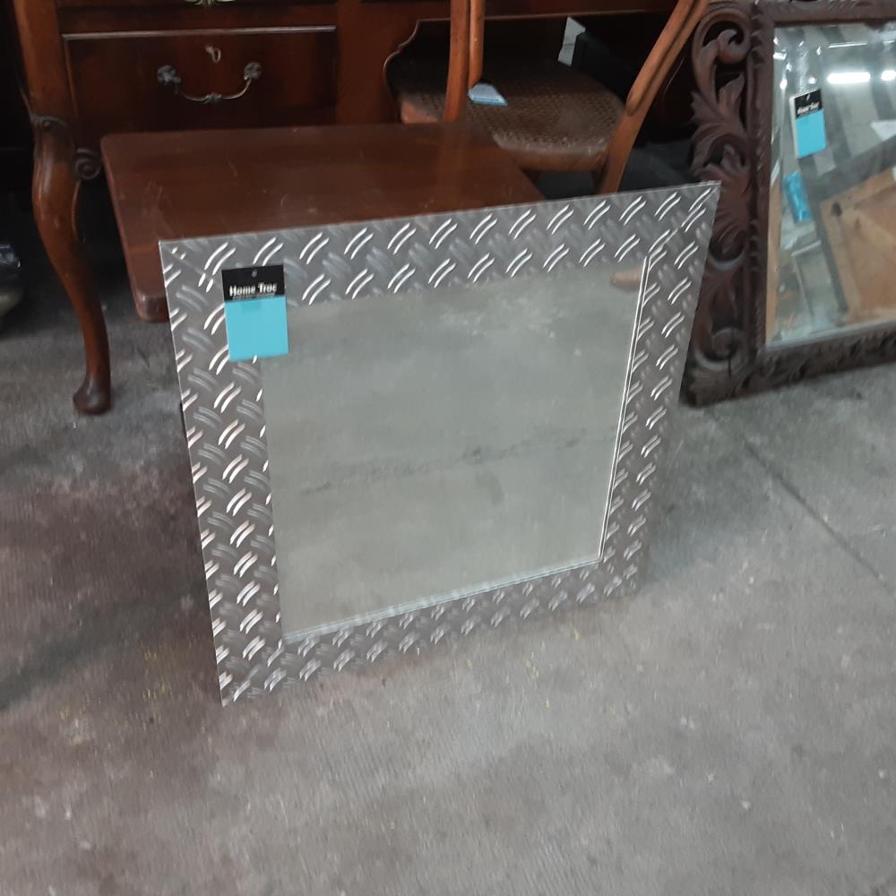 MIROIR CARRE CADRE METAL 