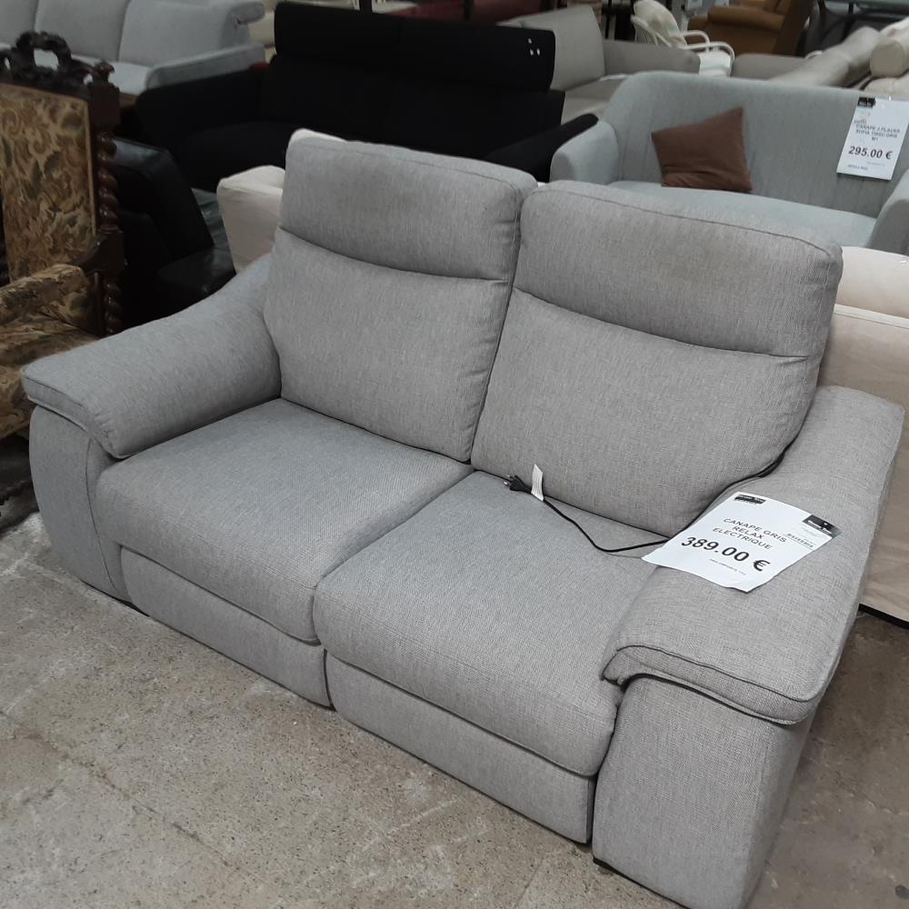 CANAPE GRIS RELAX ELECTRIQUE 