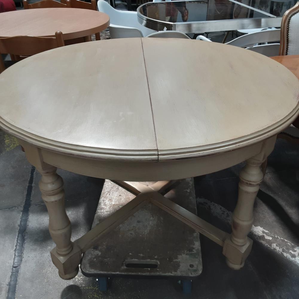 TABLE RONDE BOIS ALLONGE INTEGREE 