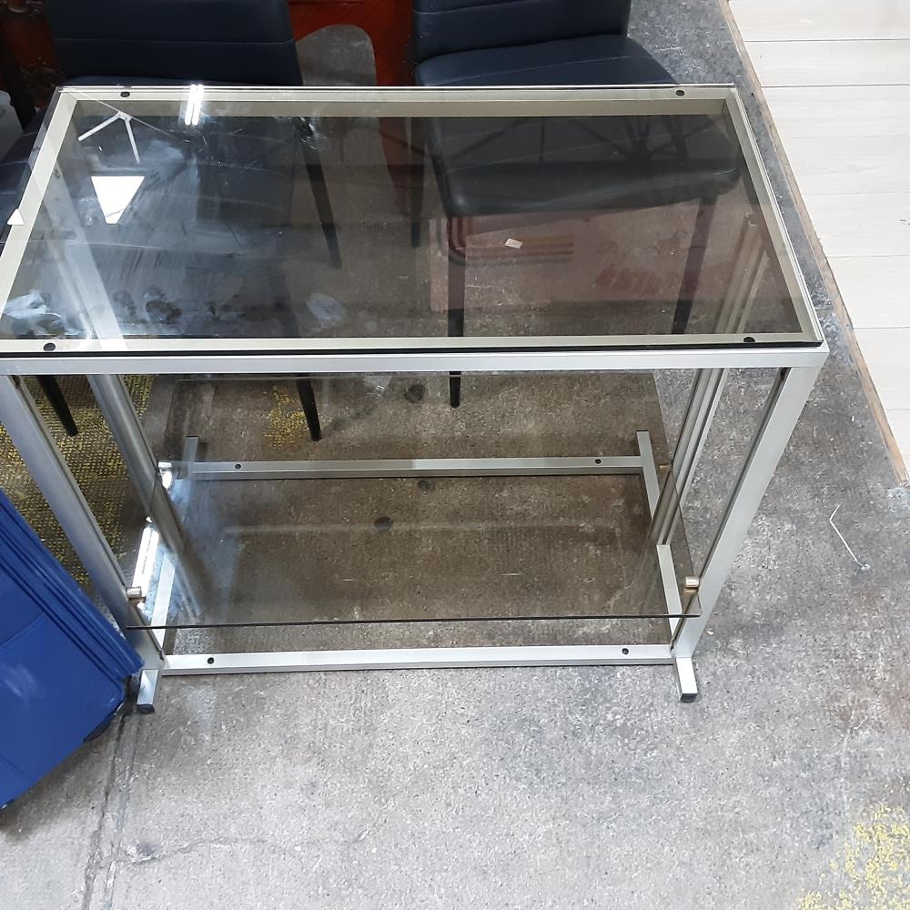 ETAGERE METAL VERRE 2N