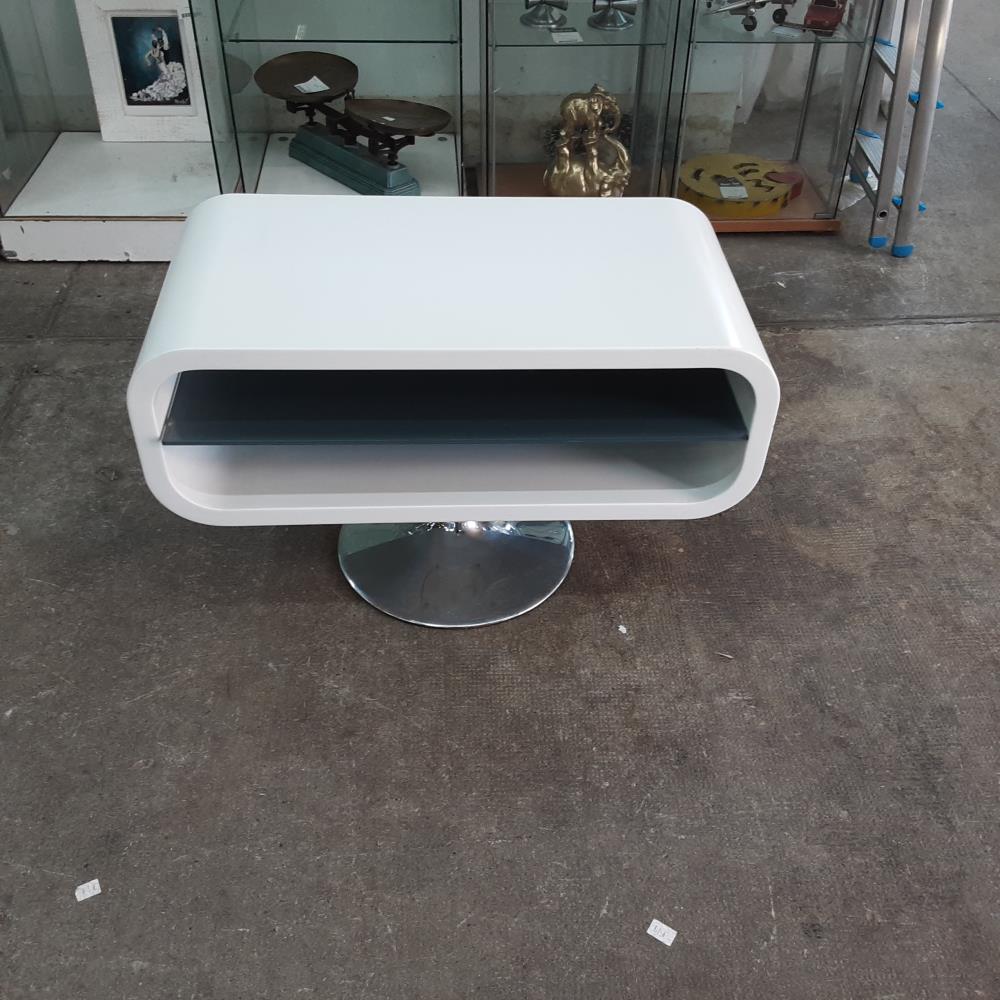 MEUBLE TV BLANC SUR PIED 